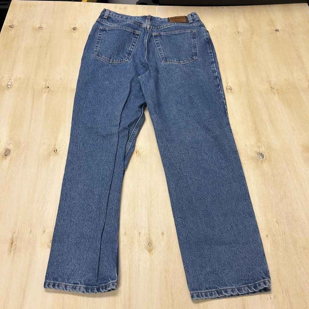 Jones Sport Straight Jeans Womens 12 Medium Wash Blue High Rise Regular Denim - Picture 3 of 12